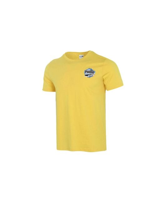 PUMA Yellow Graphic T-Shirt for men
