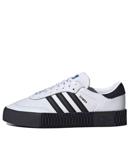 adidas Originals Adidas Sambarose 'white Black' in Blue | Lyst