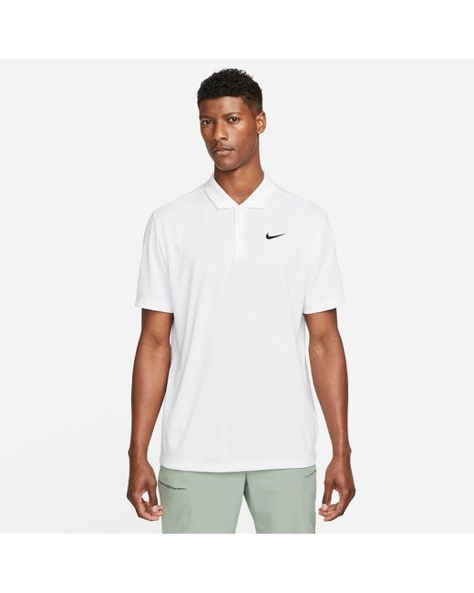 Nike Court Dri-fit Tennis Polo Shirt in White for Men | Lyst