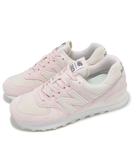 New Balance White (Wmns) 574 Granite Suede'