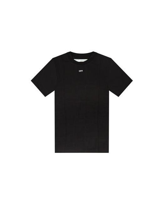 Off-White c/o Virgil Abloh Black (Wmns) Ss19 Flower Arrows Sketch Print Short Sleeve