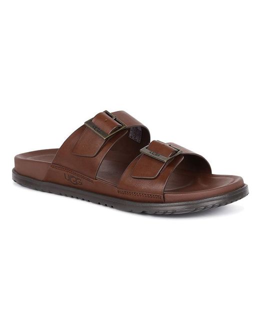 Ugg Brown Wainscott Buckle Slide Slipper for men