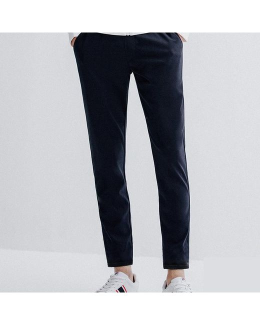 Fila Blue Knit Straight Casual Sports Pants for men