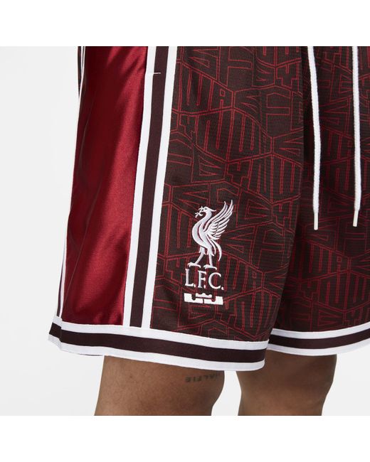 Nike Red Lebron X Liverpool F.C. Dna+ 8" Basketball Shorts for men