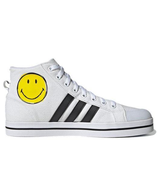 Adidas Neo Bravada Mid Smiley Face White/yellow/black in Blue for Men | Lyst