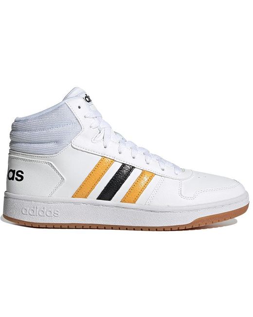 Adidas Neo Hoops 2.0 Mid 'white Active Gold' for Men | Lyst
