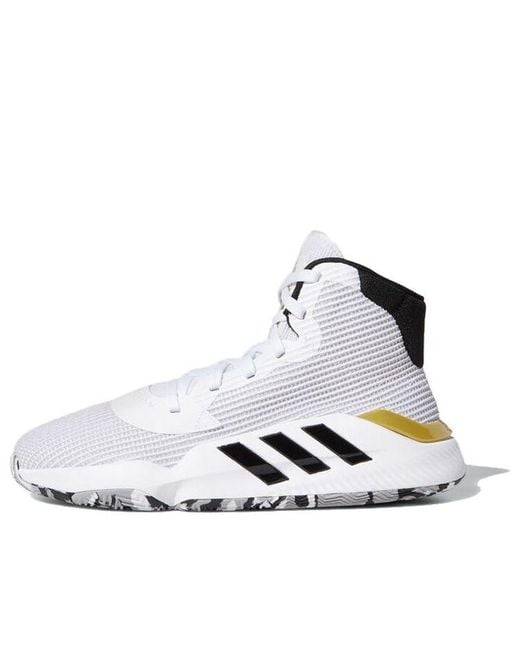 Adidas White Pro Bounce 2019 Metallic' for men