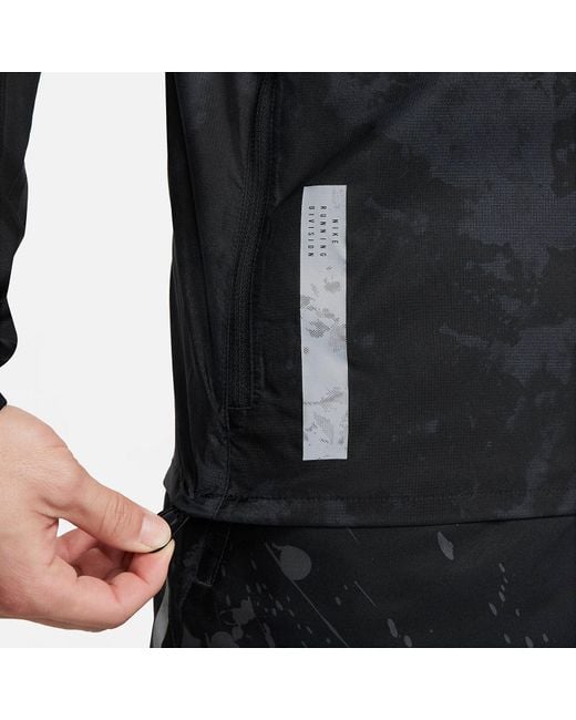 Nike Black Repel Run Division Running Jacket for men