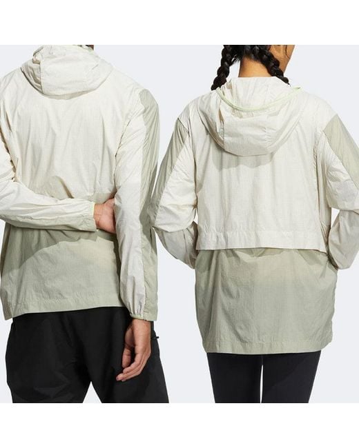 Adidas Green Terrex U Voyg Light Wb Outdoor Sports Hooded Jacket Couple Style Light for men