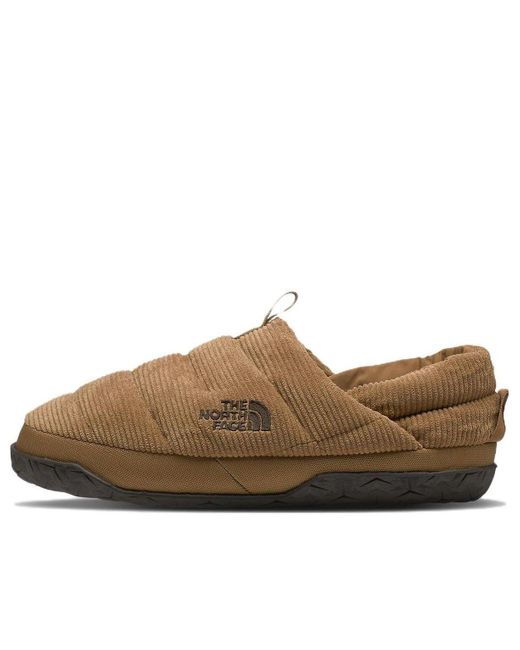 The North Face Brown Corduroy Nuptse Mules for men