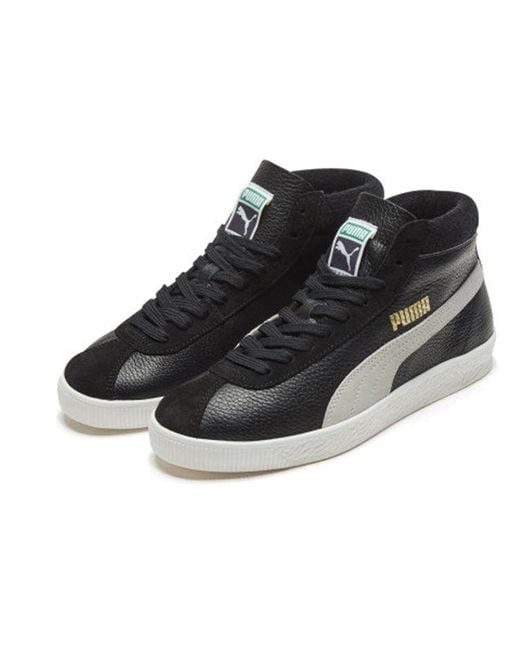 PUMA Black Basket '68 Mid Trainers for men