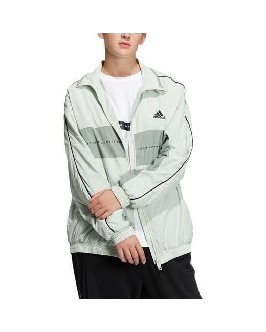 Adidas Green Oversized Fit Woven Jacket for men