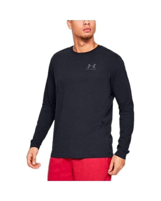 Under Armour Blue Sportstyle Left Chest Long Sleeve T-Shirt for men