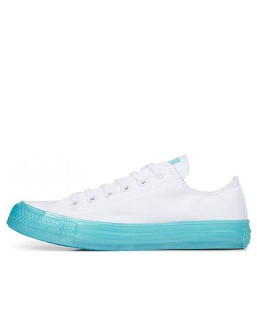 Converse Chuck Taylor All Star Low 'white Bleached Aqua' in Blue | Lyst