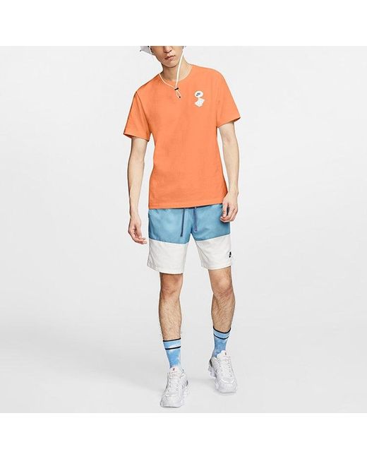 Nike Orange As Sportswear Nsw Tee Shoe Printing Short Sleeve for men