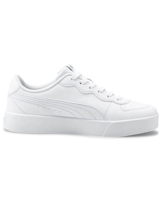 PUMA White Skye Clean Sneakers