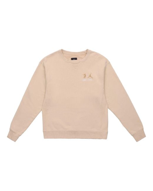 Nike Natural X Union Crossover Logo Solid Color Sleeve Sports Round Neck Asia Edition Khaki for men