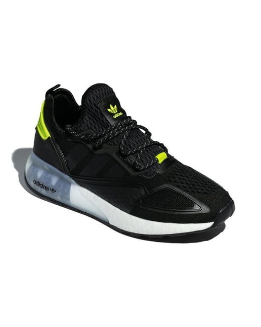 Adidas Black Zx 2K Boost Semi Solar Slime' for men