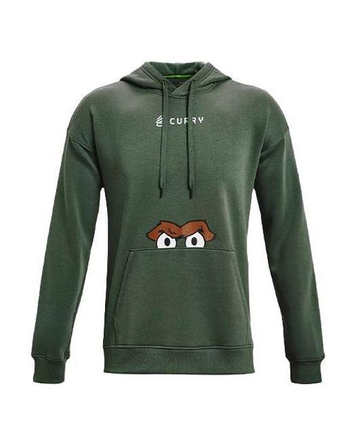 Under Armour Green Curry Oscar Grouchy Hoodie for men