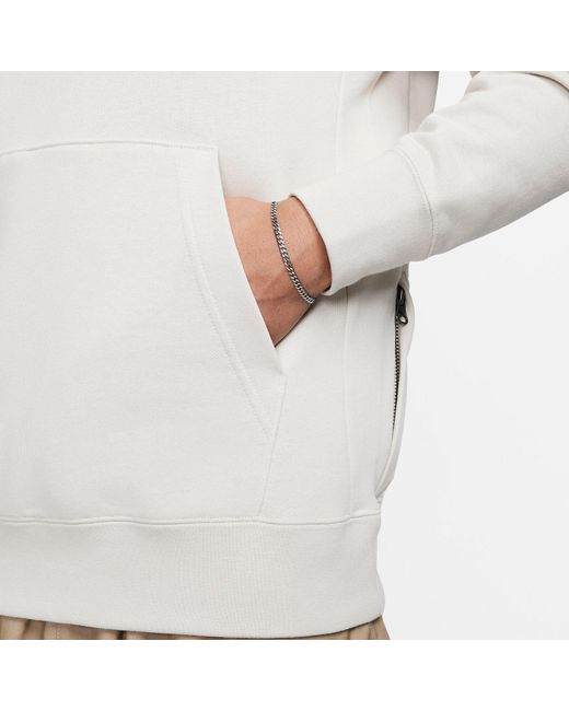 Nike White Sportswear French Terry Pullover Hoodie 'Light Bone' for men