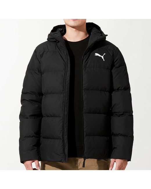 PUMA Black Logo Down Jacket for men