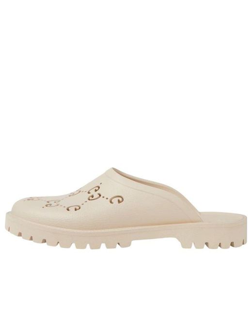Gucci Natural Ella Embossed Gg Trek Slide for men