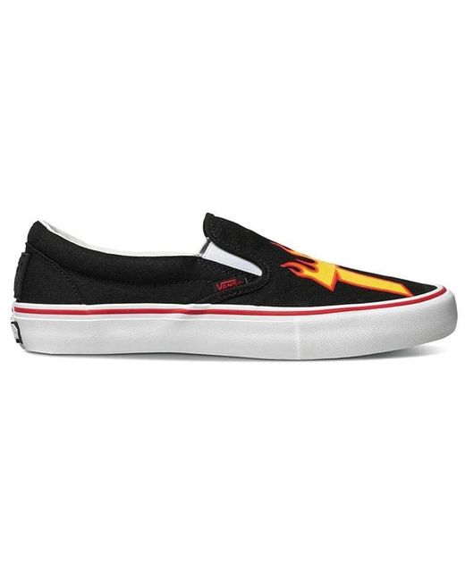 Vans Black Thrasher X Slip-On Pro 'Thrasher' for men