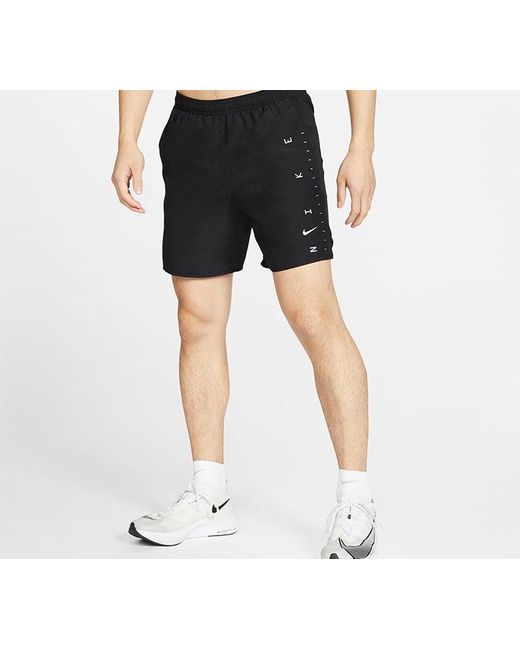Nike Black Challenger7 Brief Running Athleisure Casual Sports Shorts for men