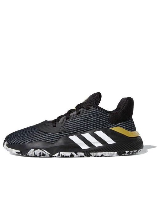 Adidas Black Pro Bounce Low Basketball Shoes for men