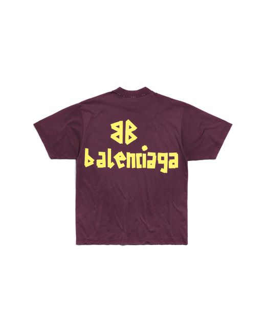 Balenciaga Purple Tape Type T-Shirt 'Dark' for men
