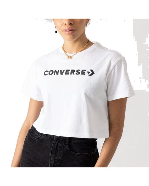 Converse White (Wmns) Puff Wordmark T-Shirt
