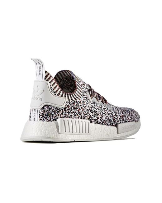 Adidas White Nmd_r1 Primeknit 'color Static' for men