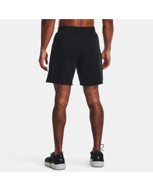 Under Armour Blue Project Rock Rival Solid Shorts for men