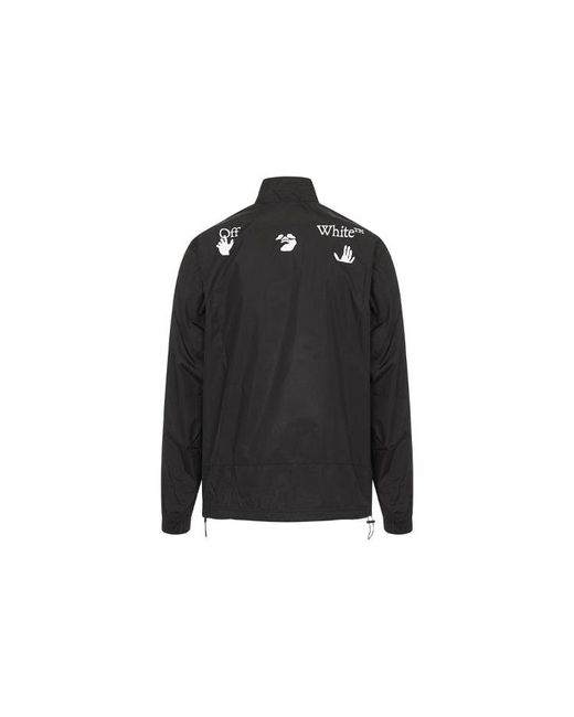 Off-White c/o Virgil Abloh Black Fw20 Logo Printing Jacket for men