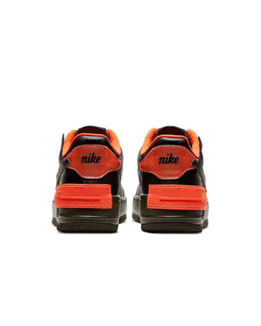 Nike Black (Wmns) Air Force 1 Shadow 'Hyper Crimson'