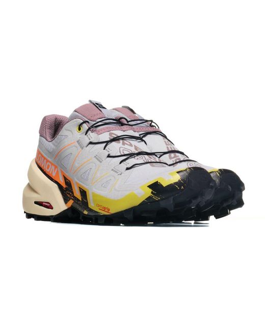 Salomon White (Wmns) Speedcross 6 'Orchid Petal Sulphur Spring'