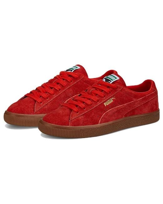 PUMA Red Suede Vtg 'Hairy Suede Gum' for men