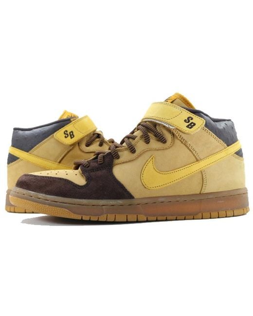 Nike Brown Sb Dunk Mid Pro 'Wheat' for men