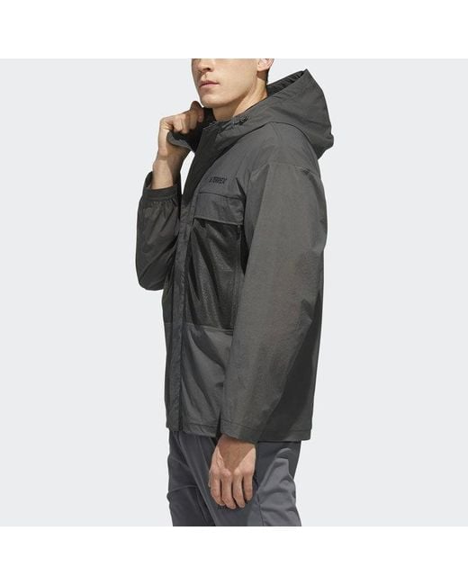 Adidas Gray Outdoor Casual Sports Hooded Jacket for men