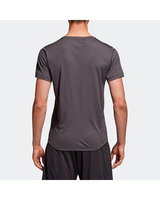 Adidas Gray Freelift Chill Training Sports Round Neck Short Sleeve for men