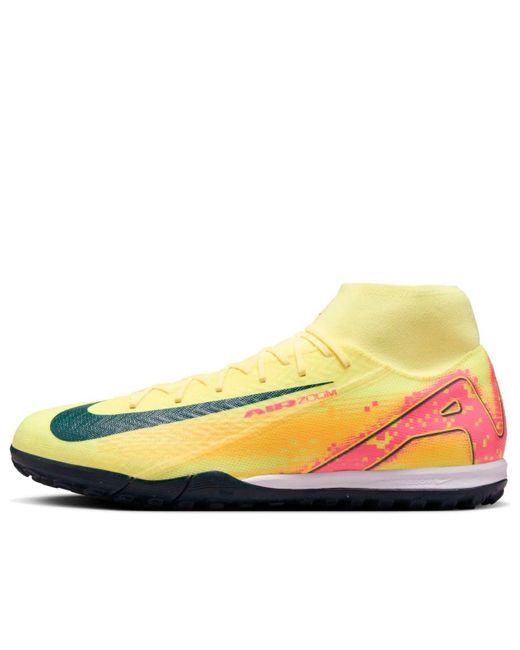 Nike Yellow Mercurial Superfly 10 Academy 'Kylian Mbappé' Turf High-Top Football Shoes for men