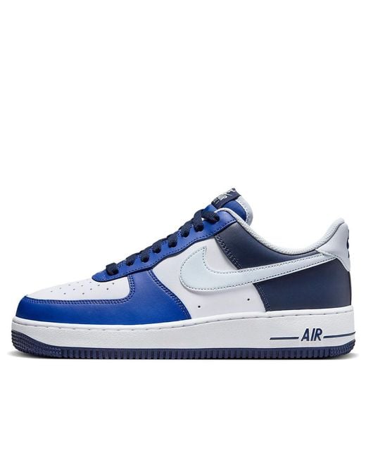 Nike Blue Air Force 1 '07 Lv8 White/football Grey-game Royal Fq8825-100 for men