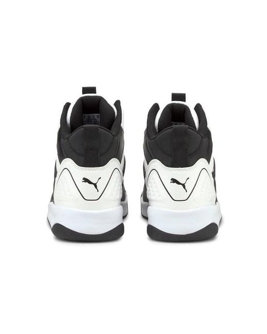 PUMA Black Backcourt Mid Sneakers for men