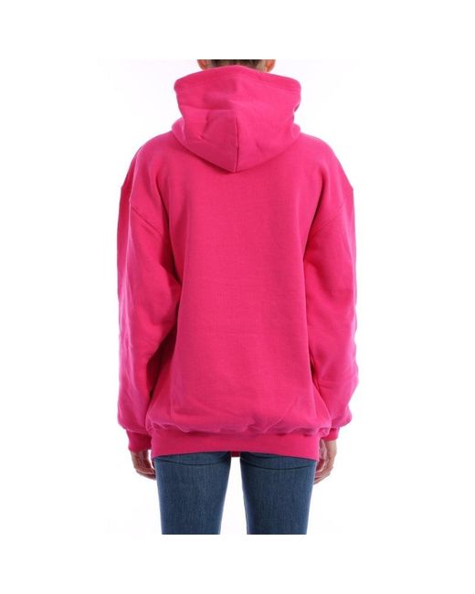 Balenciaga Pink (Wmns) Classic Logo Minimalistic Solid Color Hoodie