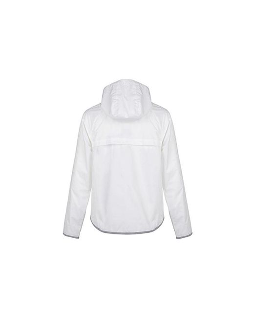 Nike White (Wmns) Sportswear Windrunner Sports Splice Zipper With Cap Waterproof Jacket