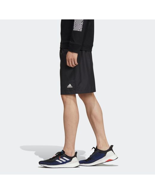 Adidas Black Tyo Wv Sh Casual Sports Lacing Breathable Shorts for men