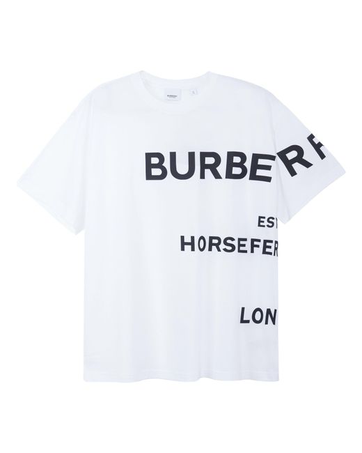 Burberry White Ss21 Horseferry Logo for men