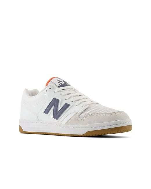 New Balance White 480 Gum' for men