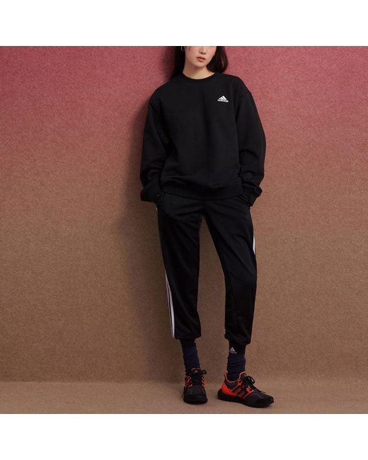 Adidas Black 3S Pants Stripe Lacing Bundle Feet Training Sports Pants for men