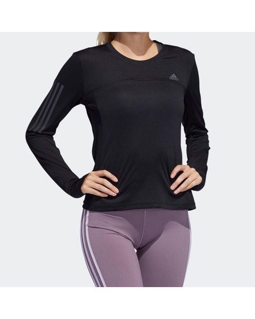 Adidas Black (Wmns) Otr Ls Tee Running Sports Long Sleeves